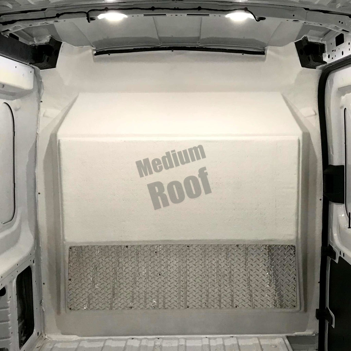 Partition for FORD TRANSIT van 150, 250 and 350 (Low, Medium, & High Roof Models) | Composite Safety Bulkhead, Reduces Noise & Improves Climate Control, Impact-Resistant Cargo Barrier, by CORVUM Tek