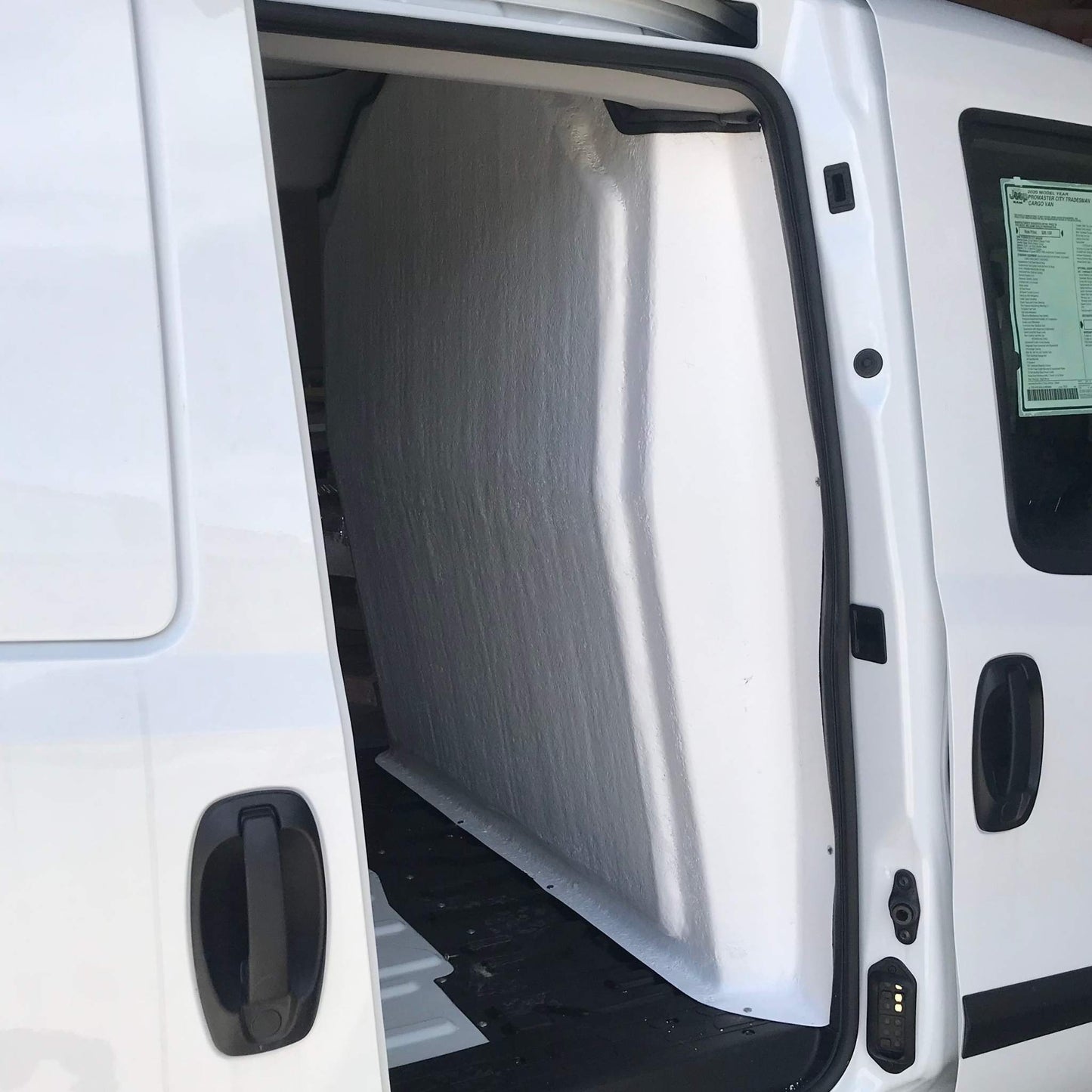 Partition for RAM PROMASTER CITY van | Composite Safety Bulkhead, Reduces Noise & Improves Climate Control, Impact-Resistant Cargo Barrier, by CORVUM Tek