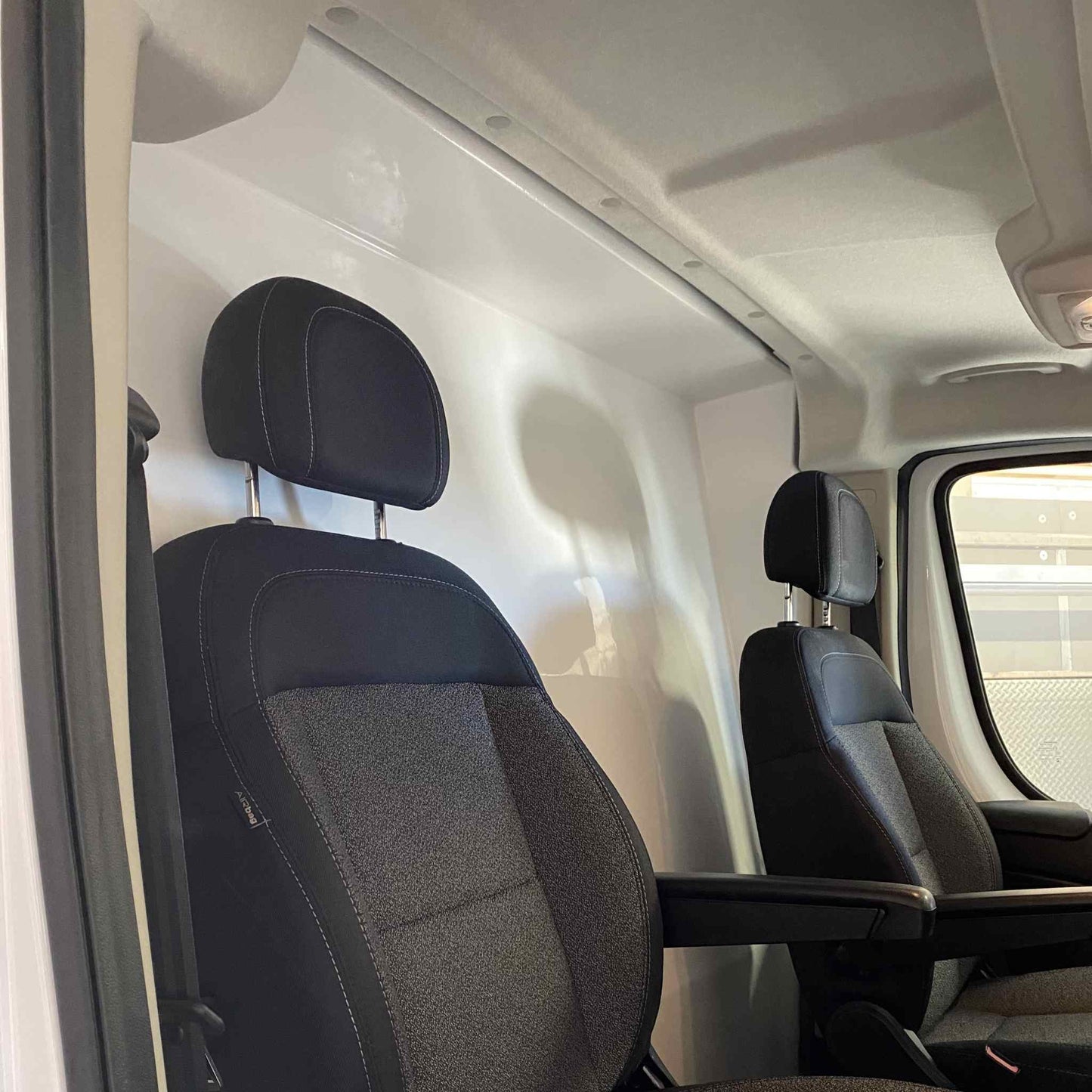 Partition for RAM PROMASTER van 1500, 2500 and 3500 (Standard & High Roof Models) | Composite Safety Bulkhead, Reduces Noise & Improves Climate Control, Impact-Resistant Cargo Barrier, by CORVUM Tek