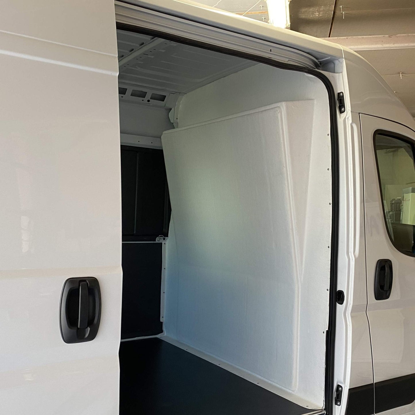 Partition for RAM PROMASTER van 1500, 2500 and 3500 (Standard & High Roof Models) | Composite Safety Bulkhead, Reduces Noise & Improves Climate Control, Impact-Resistant Cargo Barrier, by CORVUM Tek