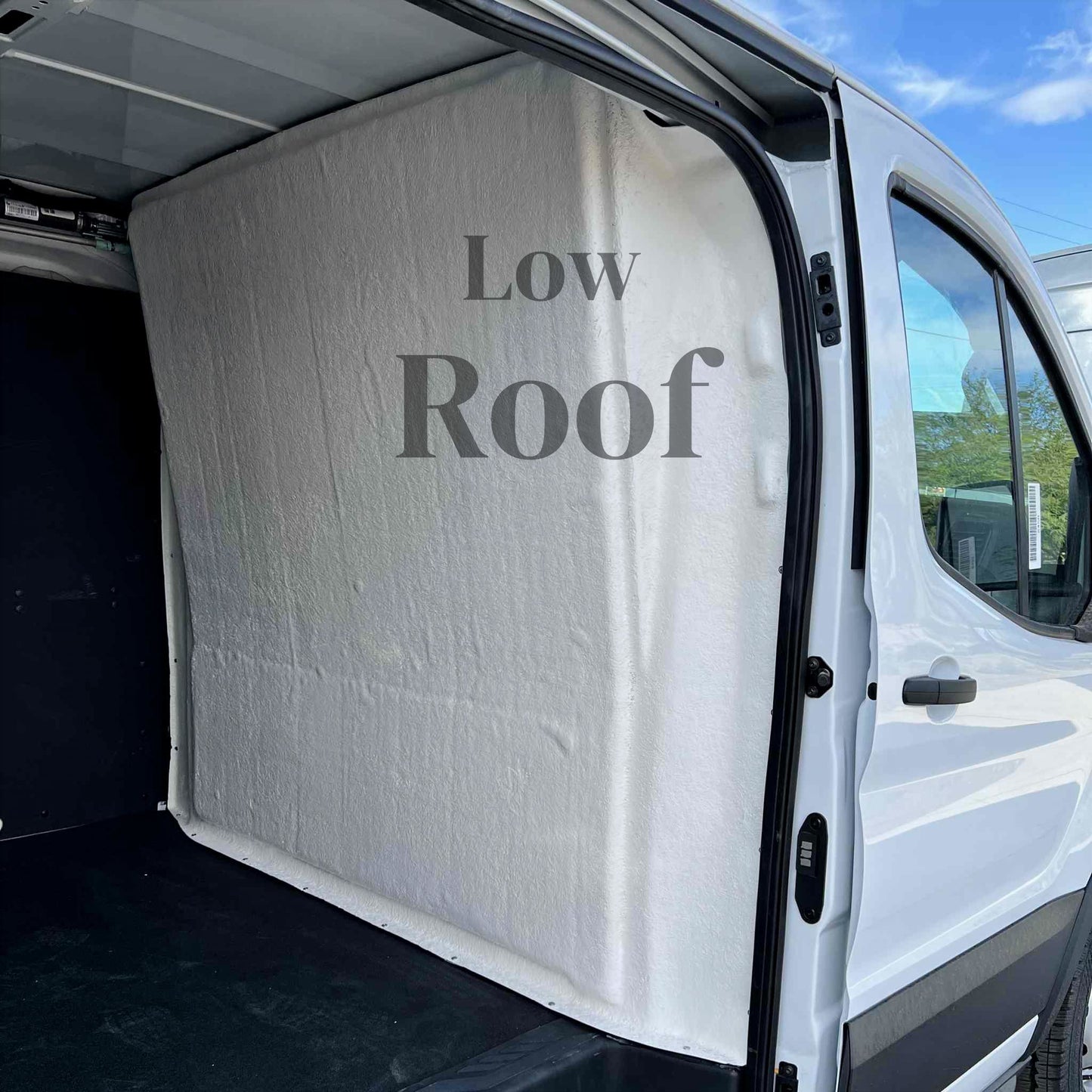 Partition for FORD TRANSIT van 150, 250 and 350 (Low, Medium, & High Roof Models) | Composite Safety Bulkhead, Reduces Noise & Improves Climate Control, Impact-Resistant Cargo Barrier, by CORVUM Tek